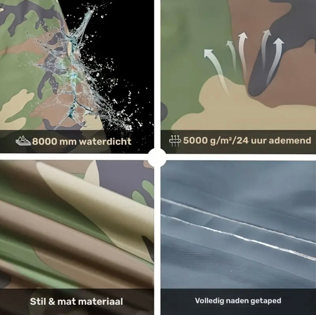 2-Piece Camouflage Raincoat Set