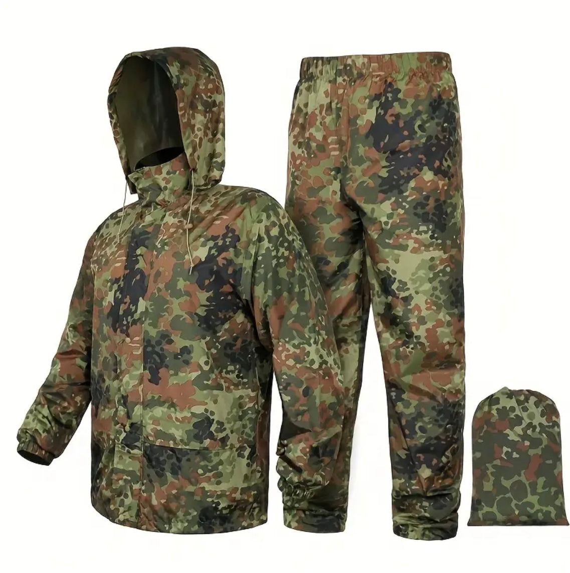 2-Piece Camouflage Raincoat Set