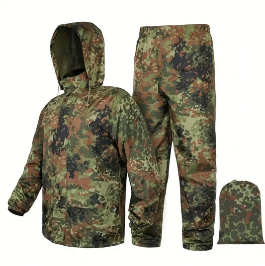 2-Piece Camouflage Raincoat Set