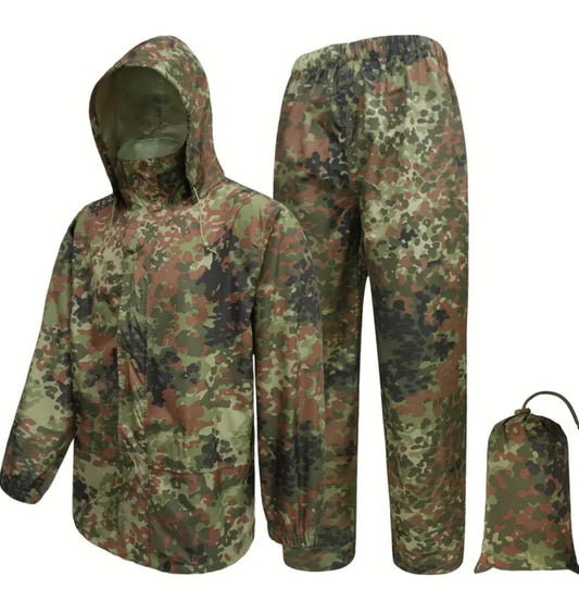 2-Piece Camouflage Raincoat Set