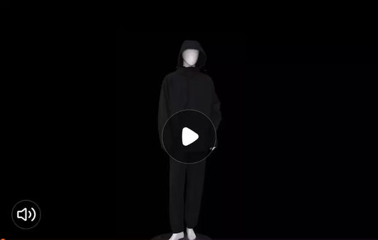 2-Piece Black Outdoor Raincoat Set